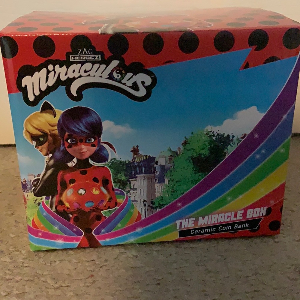 Brand New Miraculous Ladybug Miracle Box Ceramic Coin/Piggy Bank